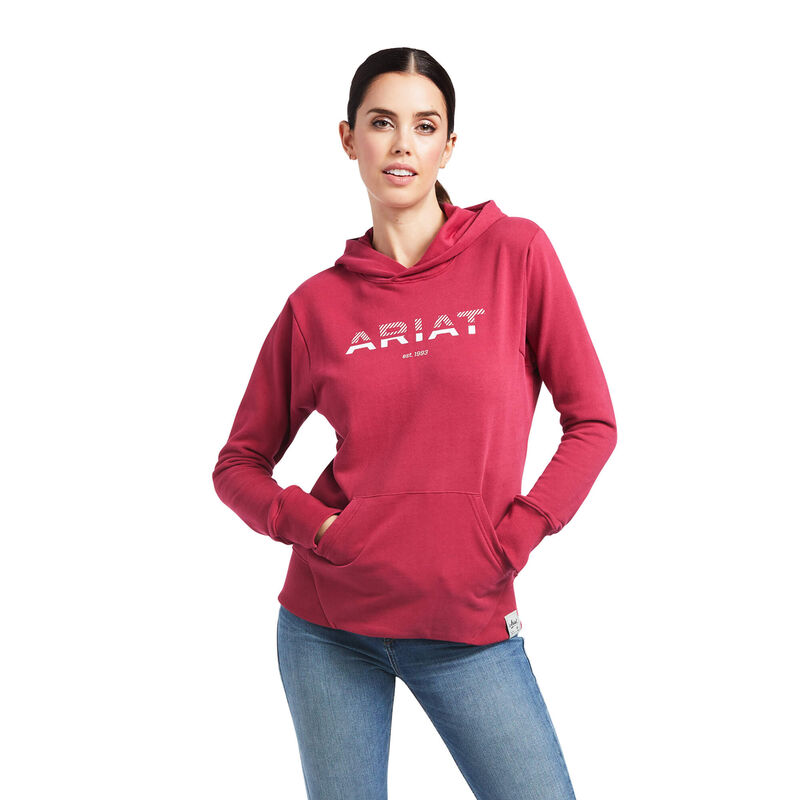 Ariat Hoodie Damen - 3d Logo 2.0 Rot ( PJSRH-7865 )